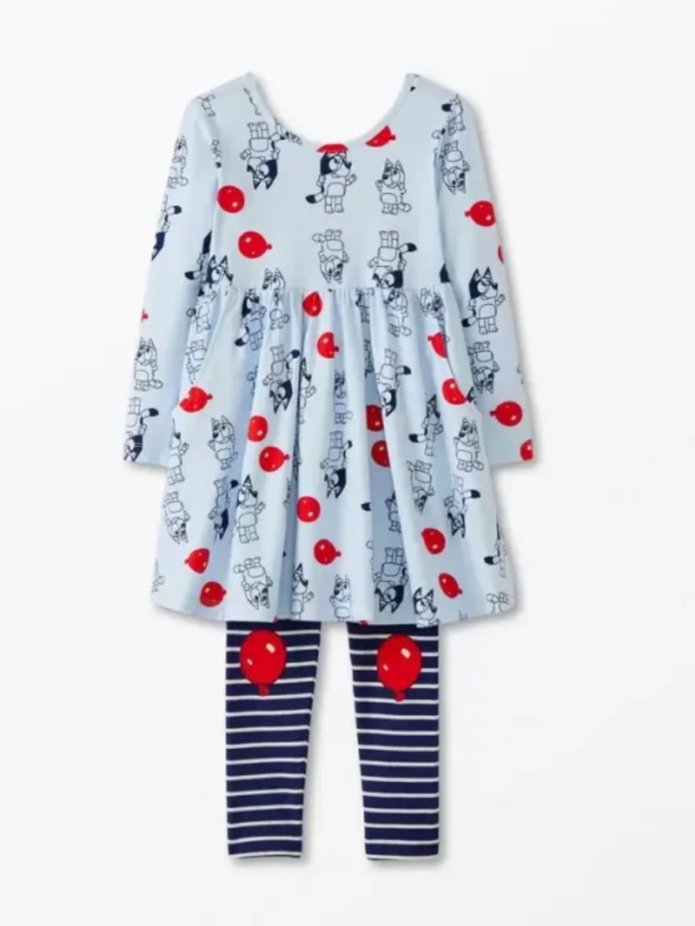 Hanna Andersson Bluey 3T Print Dress & Leggings Set GUC